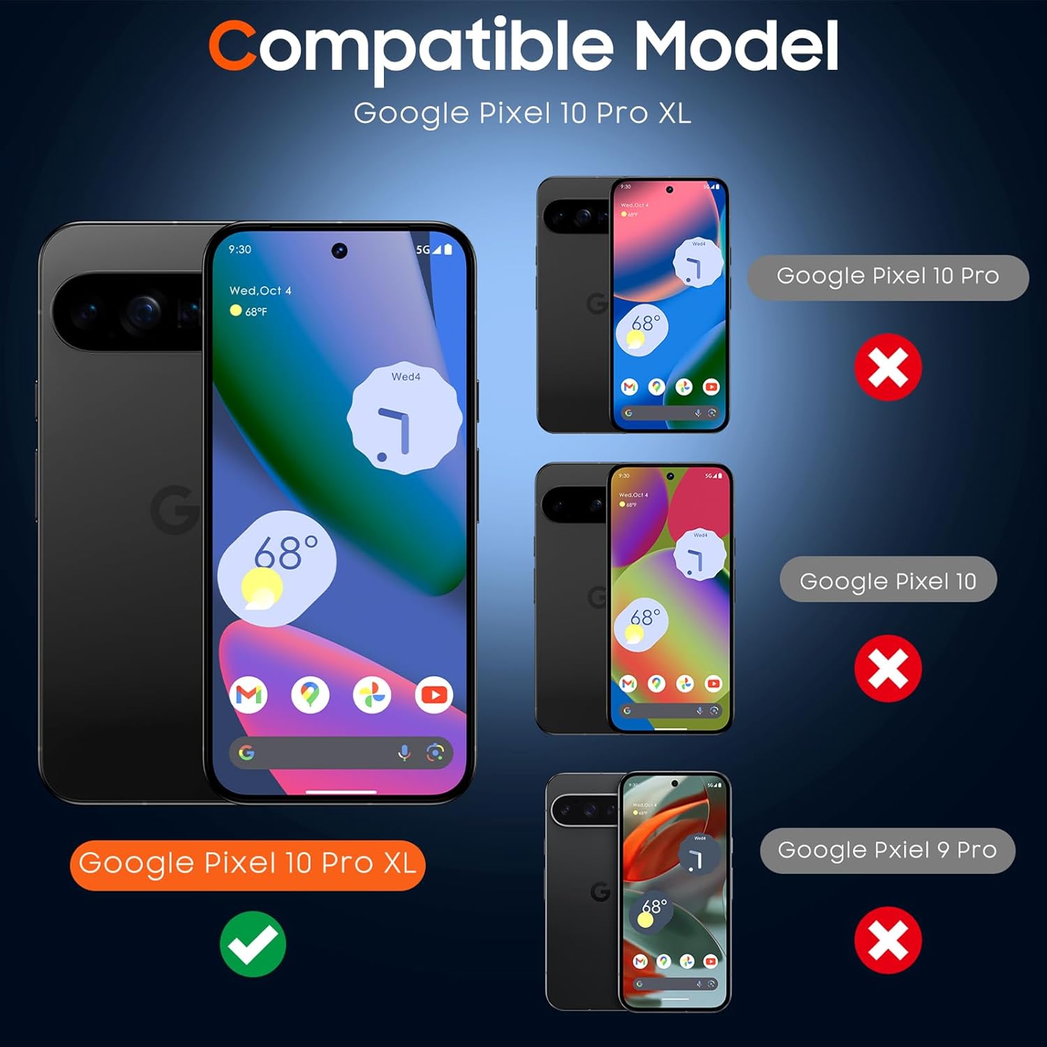 Thumbnail 1 de UniqueMe for Google Pixel 10 Pro XL 2+2 screen protector