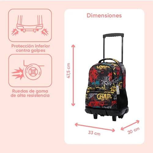 Detalle 1 de Totto Mochila Escolar con Ruedas SKL L (25 L)