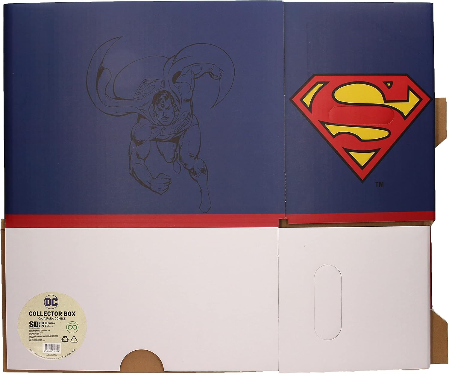 Detalle 1 de SD TOYS SDTWRN20204 Superman Storage Box, Cardboard, 40 x 21 x 30 cm