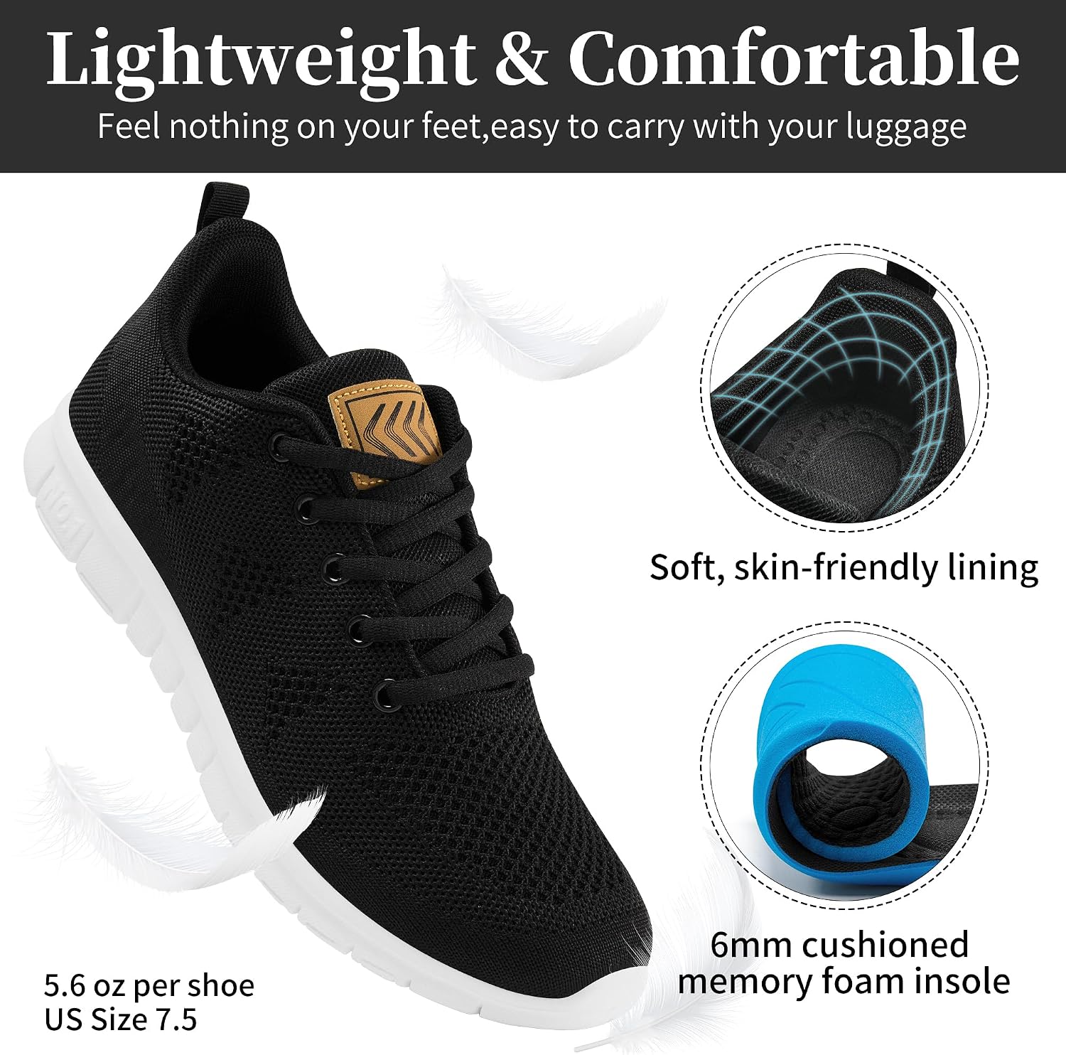 Detalle 2 de FUDYNMALC Women's Sneakers lightweight walking shoes