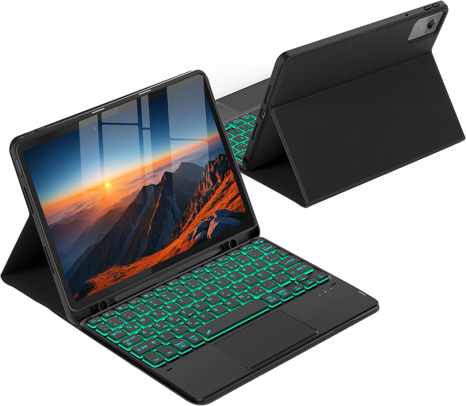 Detalle de CACOE Tastaturhülle mit Touchpad für Lenovo Idea Tab 2025 11" (TB-336ZU/TB-336FU) – QWERTZ, 7-farbige Beleuchtung, abnehmbar