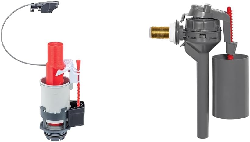 Thumbnail 4 de Mécanisme de chasse d’eau Wirquin 50719184 à câble pour WC suspendu (rouge et blanc)