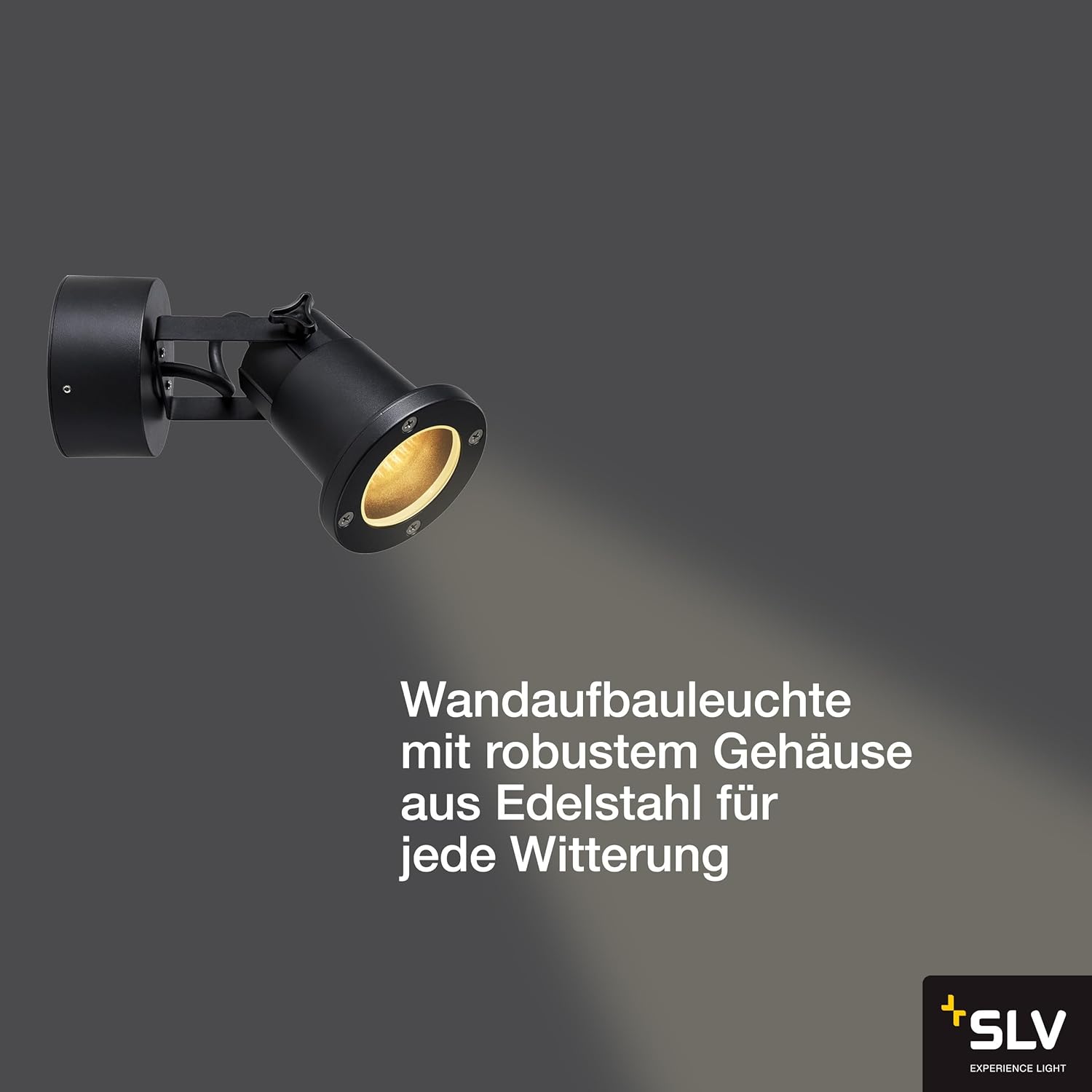 Detalle de SLV Nautilus WL — Applique en saillie extérieure (GU10, IP54, 11W) noir