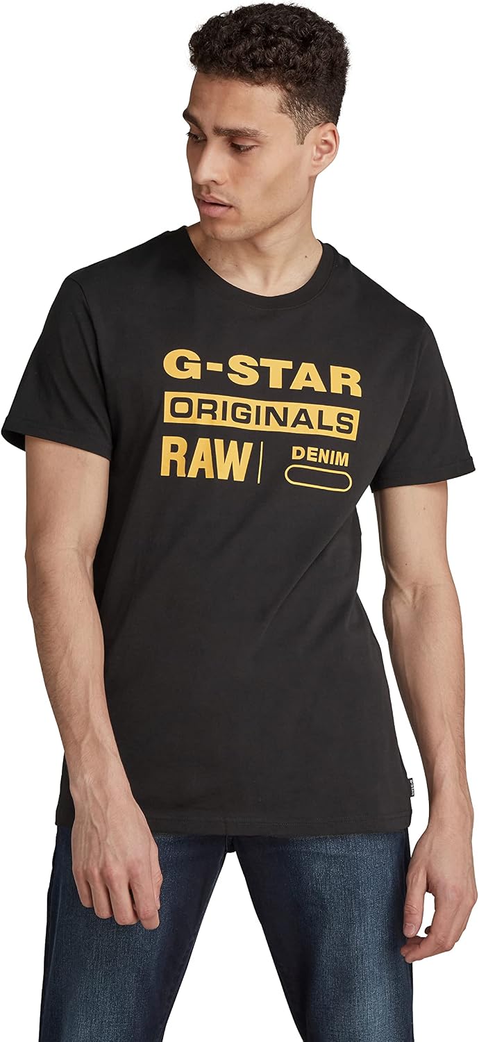Detalle de G-Star Men's Graphic 8 T-Shirt (Pack of 1): A straightforward everyday tee