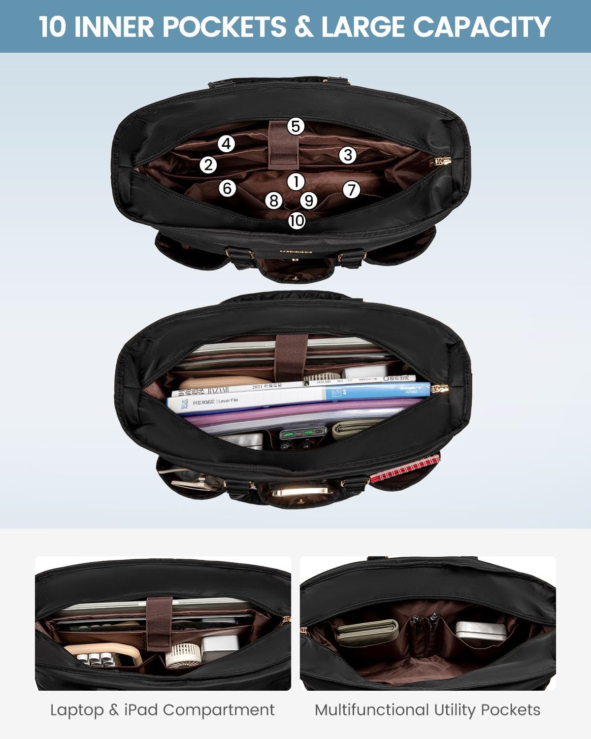 Detalle de LOVEVOOK Laptop Tote Bag