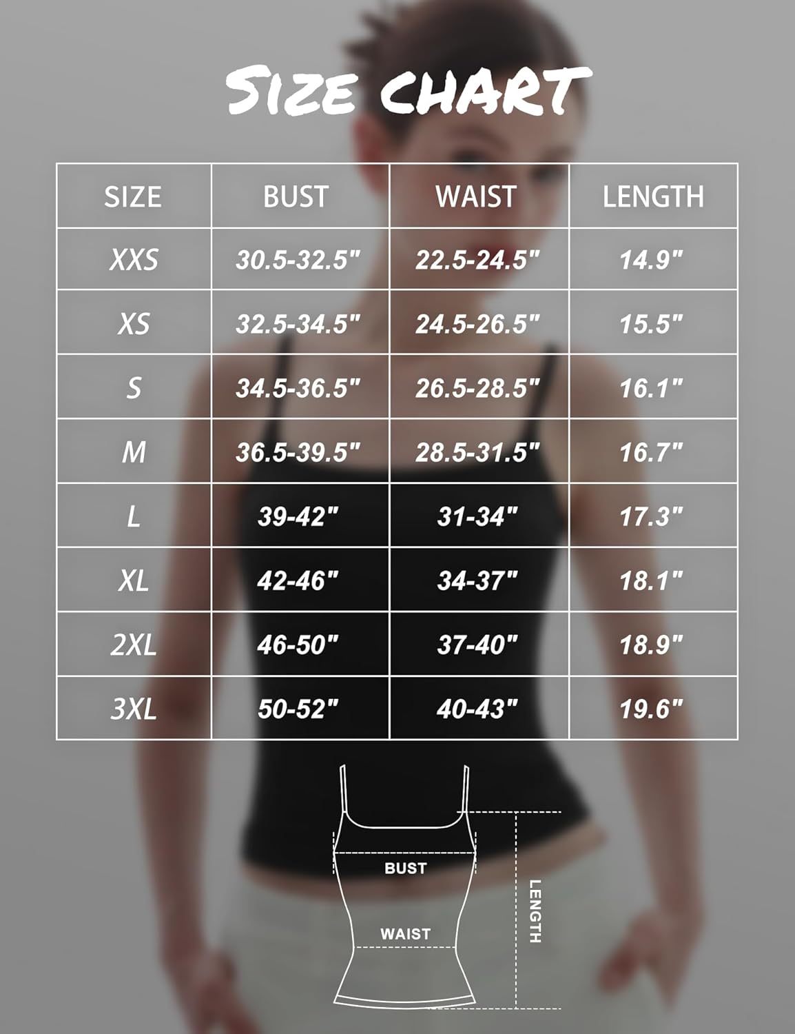Detalle 2 de PUMIEY Women’s Square Neck Tank Top (Adjustable Spaghetti Straps) – Sharp Collection C160TM