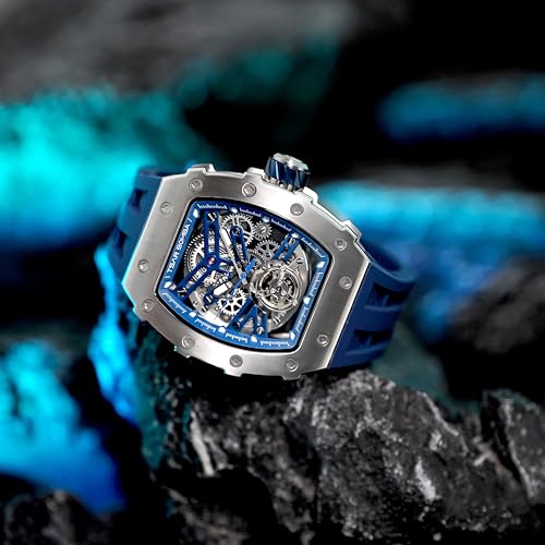 Detalle de TSAR BOMBA Mens Watch UK Luxury Automatic – Tonneau, Sapphire Glass, 50m Water Resistant, Miyota Movement