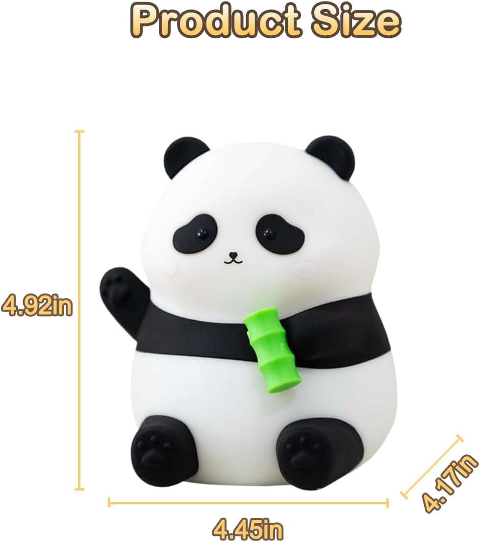 Thumbnail 3 de NICE POINT kids panda night light – squishy silicone USB rechargeable nursery lamp