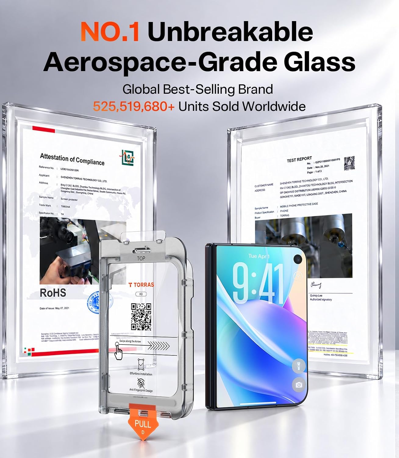 Thumbnail 6 de TORRAS Unbreakable for iPhone Duo Edge-to-Edge Tempered Glass Screen Protector, 2-Pack