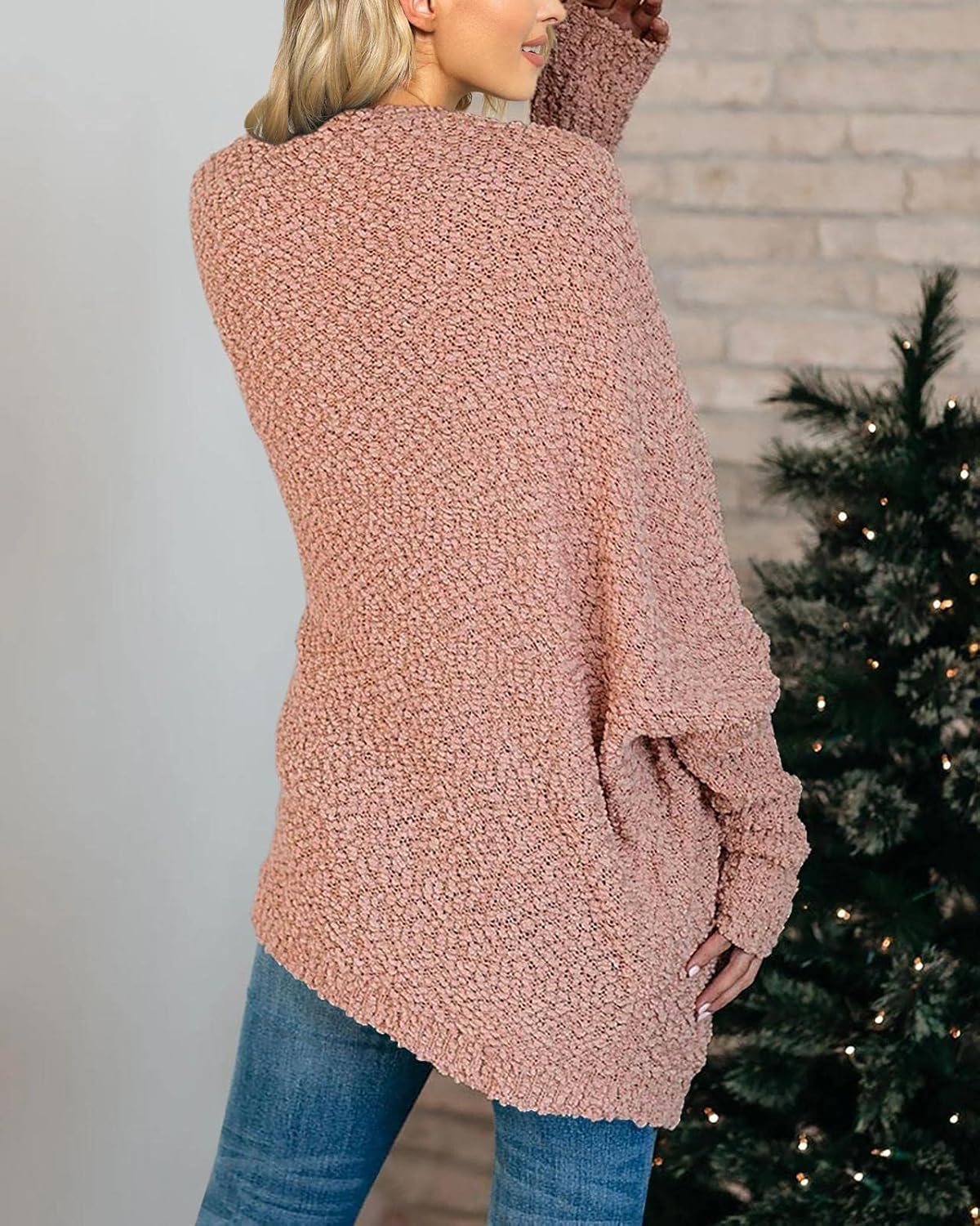 Thumbnail 5 de Saodimallsu Women's Chunky Popcorn Cardigan Oversized