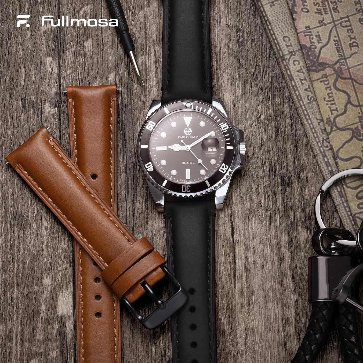 Thumbnail 1 de Fullmosa bracelets montre cuir 22 mm