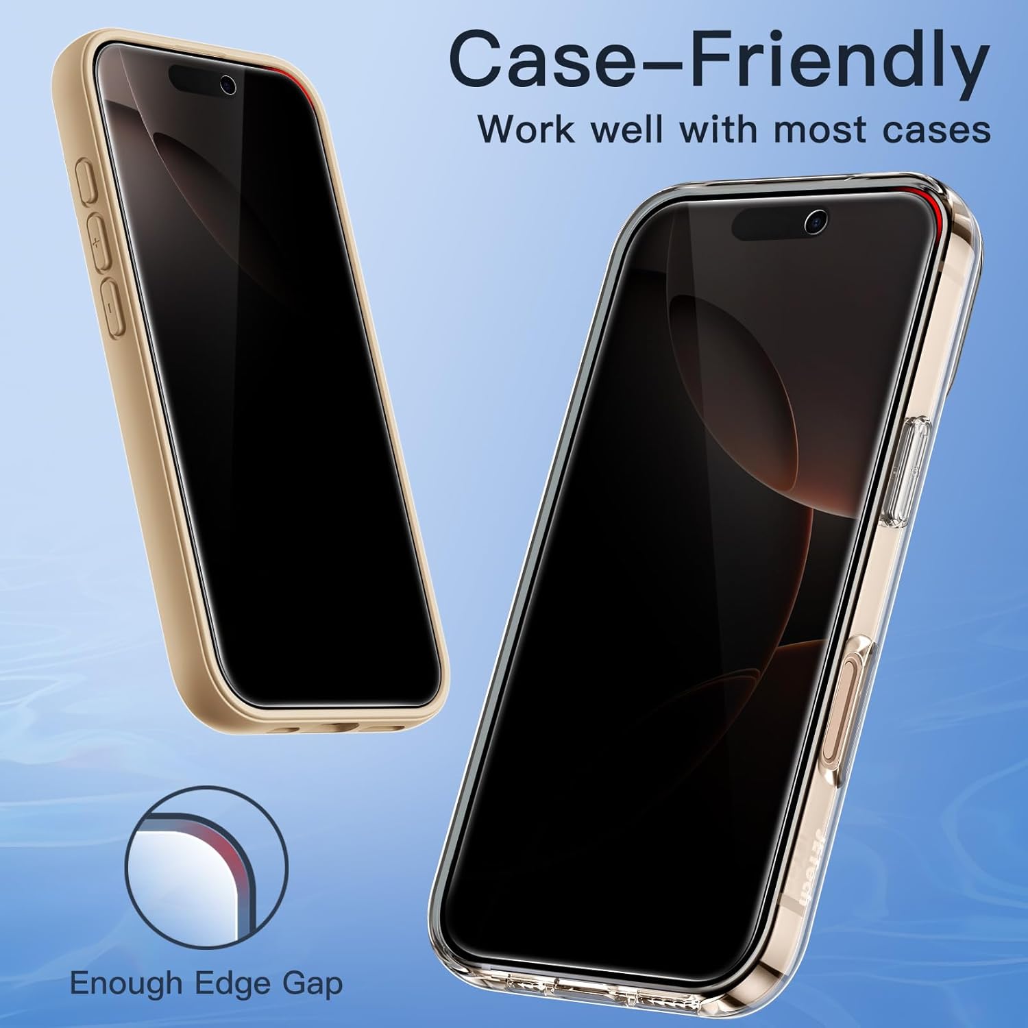 Thumbnail 6 de JETech Privacy Screen Protector for iPhone 16 Pro Max (6.9-inch) anti-spy tempered glass, 2-pack
