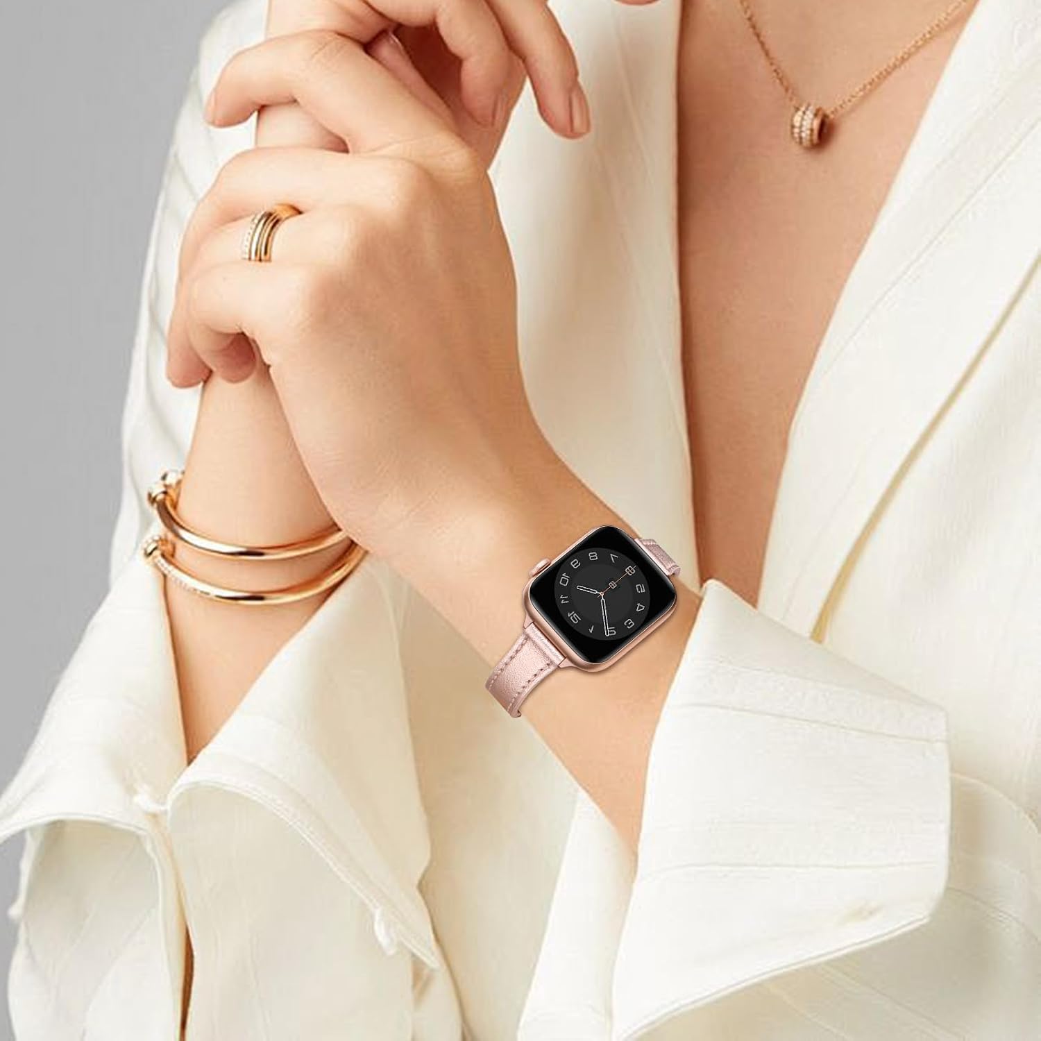 Thumbnail 5 de SUNFWR leather Apple Watch strap 41mm