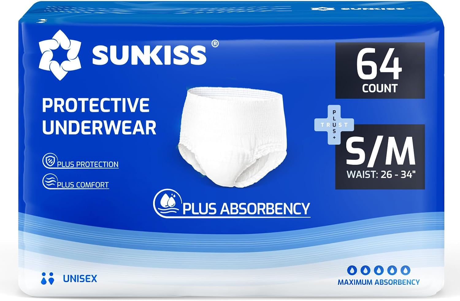 SUNKISS TrustPlus culottes d’incontinence, 64