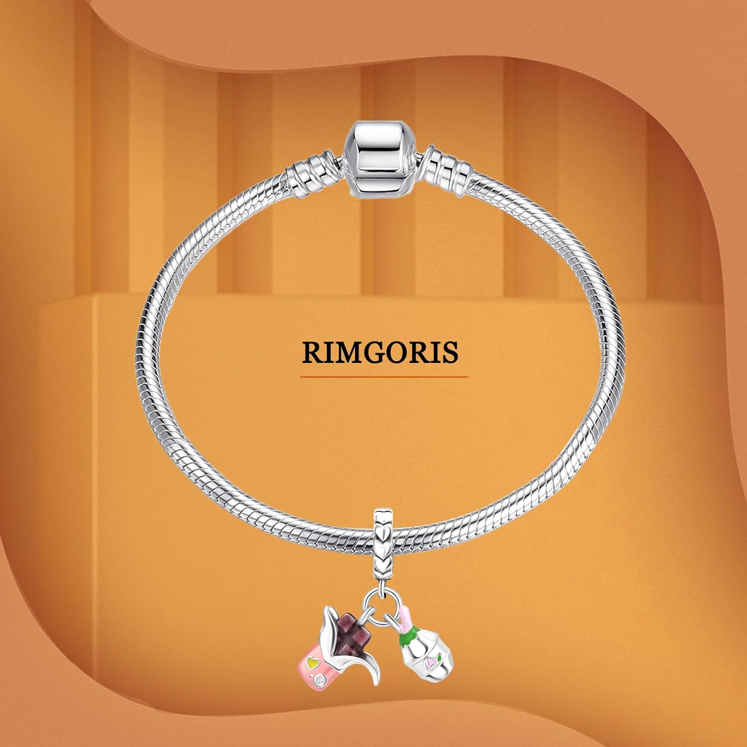 Detalle de Breloque en argent sterling 925 pour femme | Rimgoris – Accessoire polyvalent et hypoallergénique