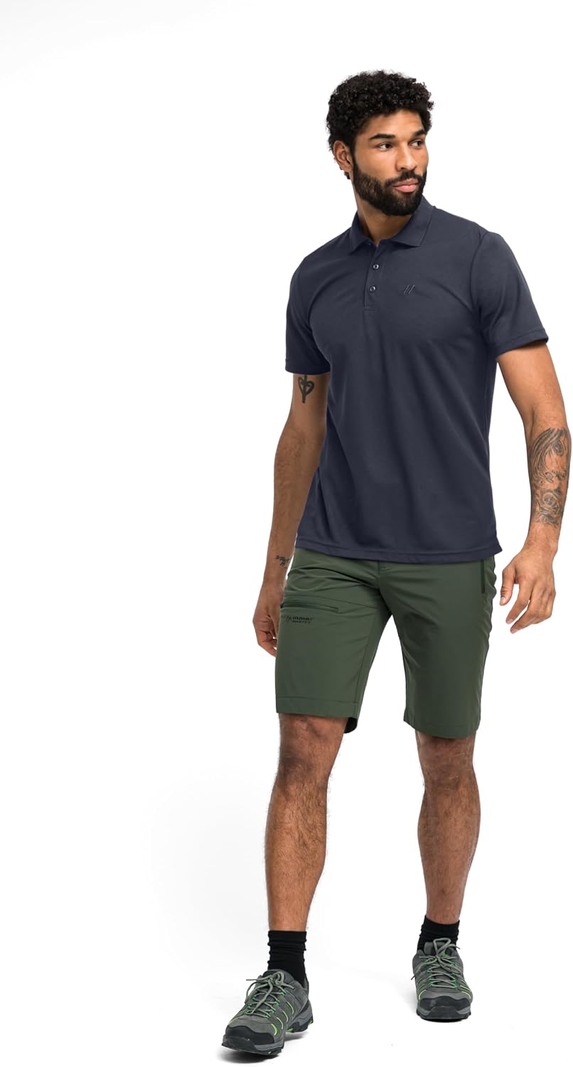 Detalle de Maier Sports Ulrich Polo pour Homme – polo fonctionnel à coupe Regular Fit avec Dryprotec et puce NFC