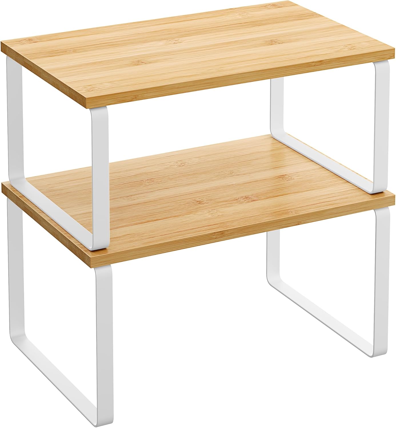 SONGMICS Gewürzregal KCS02NW: 2er-Set Küchen-Organizer zum Stapeln und Erweitern