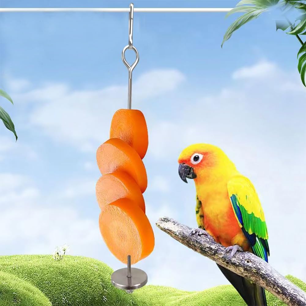 Detalle de 2 Pcs Parrot Skewer Feeder – Stainless Steel Bird Fruit Skewers for Budgie, Parakeet & Cockatiel