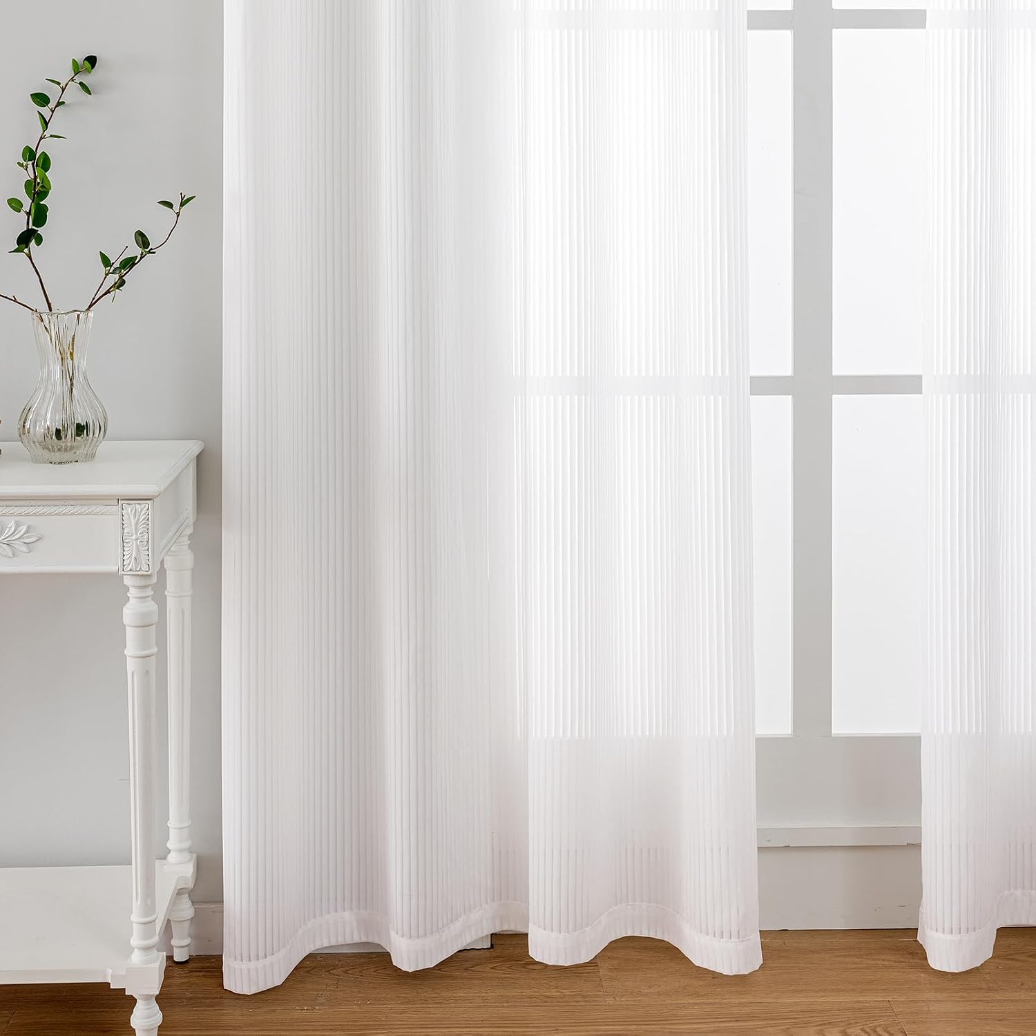 Thumbnail 5 de Ystyle Rideau Voilage 140x200 cm blanc