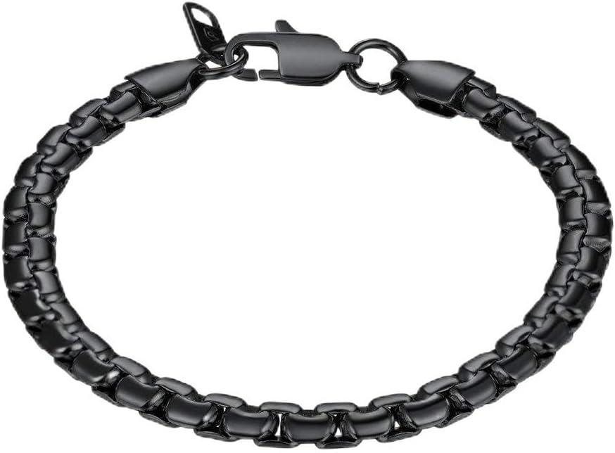 Detalle de PROSTEEL bracciale a catena veneziana da uomo in acciaio (20/22 cm), stile urbano, impermeabile e ipoallergenico