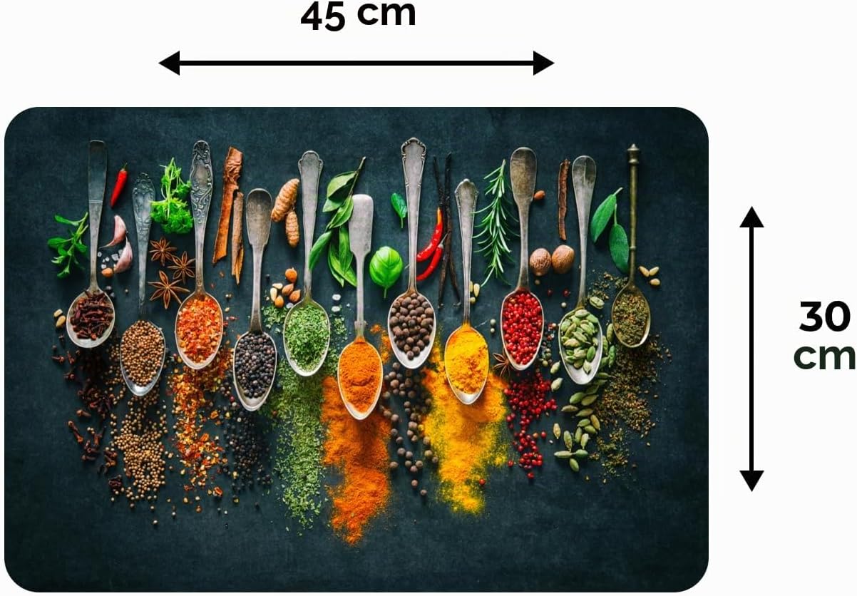 Thumbnail 6 de KitchenYeah 8721172703620 placemats, set van 6, vinyl, kruidenprint, 45 x 30 cm