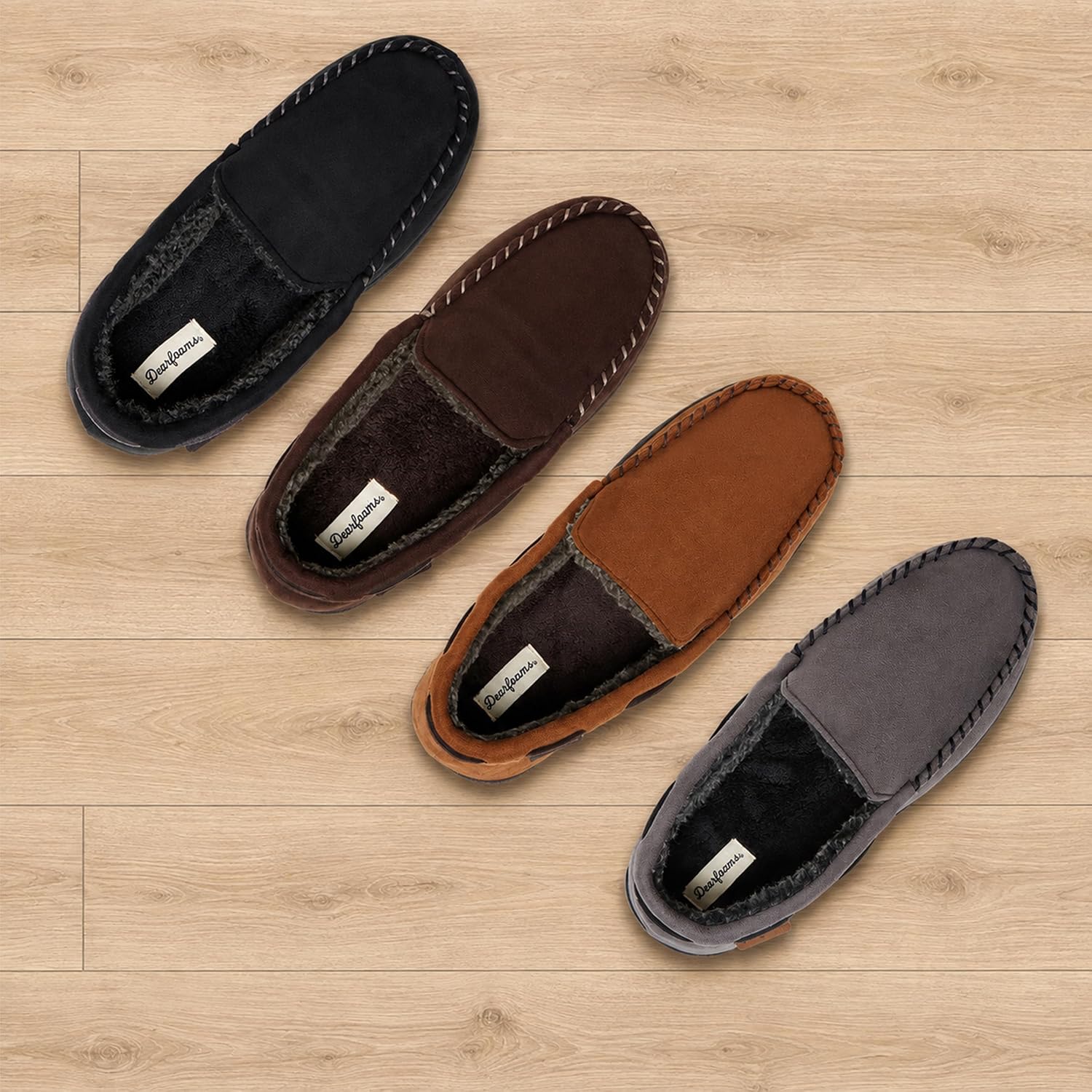 Detalle 2 de Dearfoams Men's Moccasin Slippers