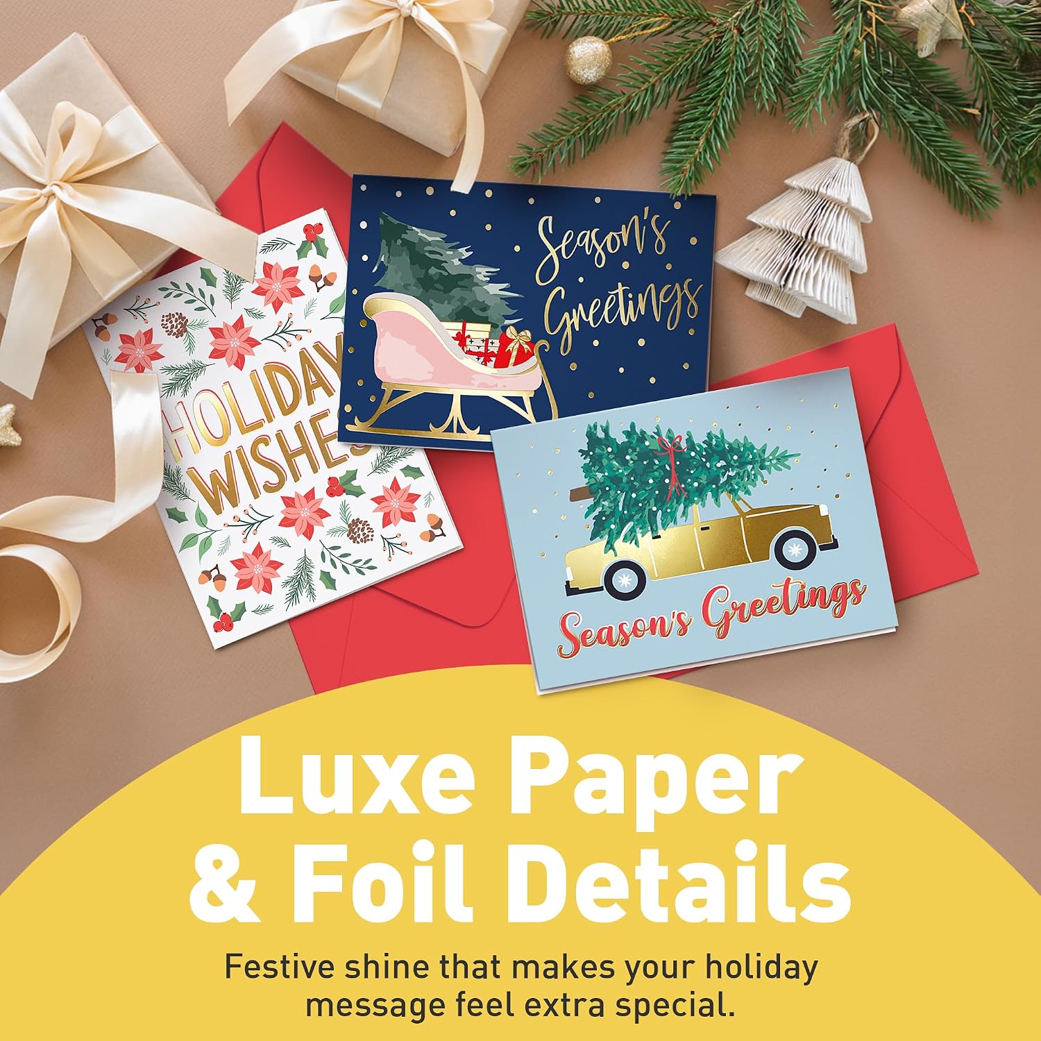 Detalle 2 de Sweetzer&Orange Christmas Cards Set, 100 Cards