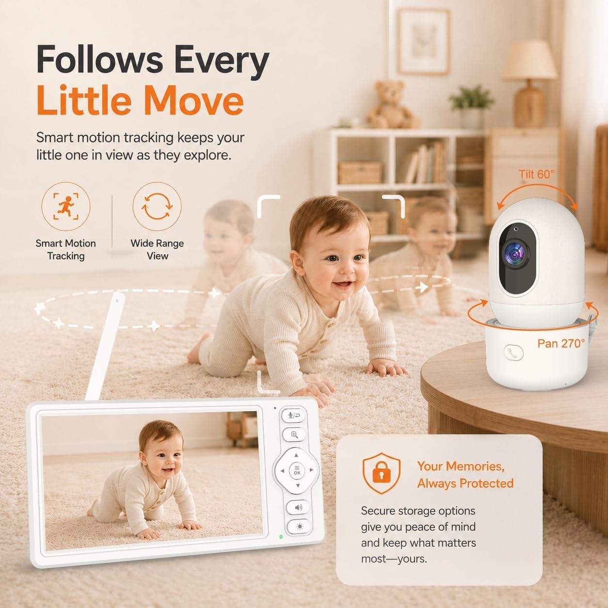 Thumbnail 4 de Blemil 5.5-Inch Wi-Fi Baby Monitor