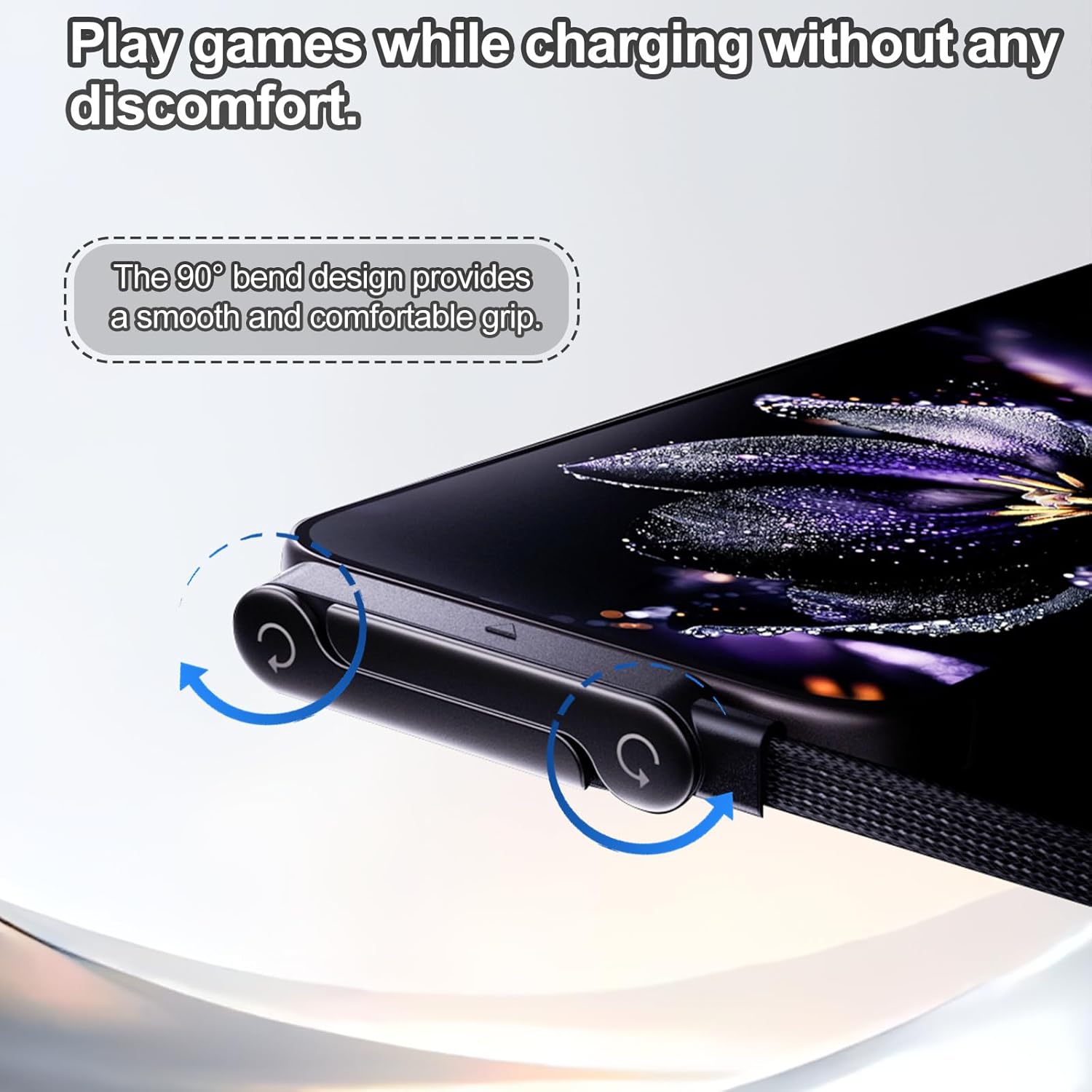 Thumbnail 5 de Noaya 2-in-1 Invisible Stand Charging Cable (240W) USB-C to USB-C with foldable stand – 1.5m braided cable