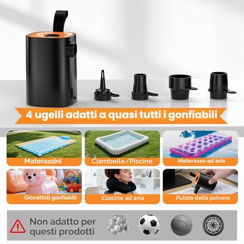 Thumbnail 7 de iFunSky Gonfiatore Elettrico Portatile 4000mAh: gonfia, sgonfia e illumina le tue avventure