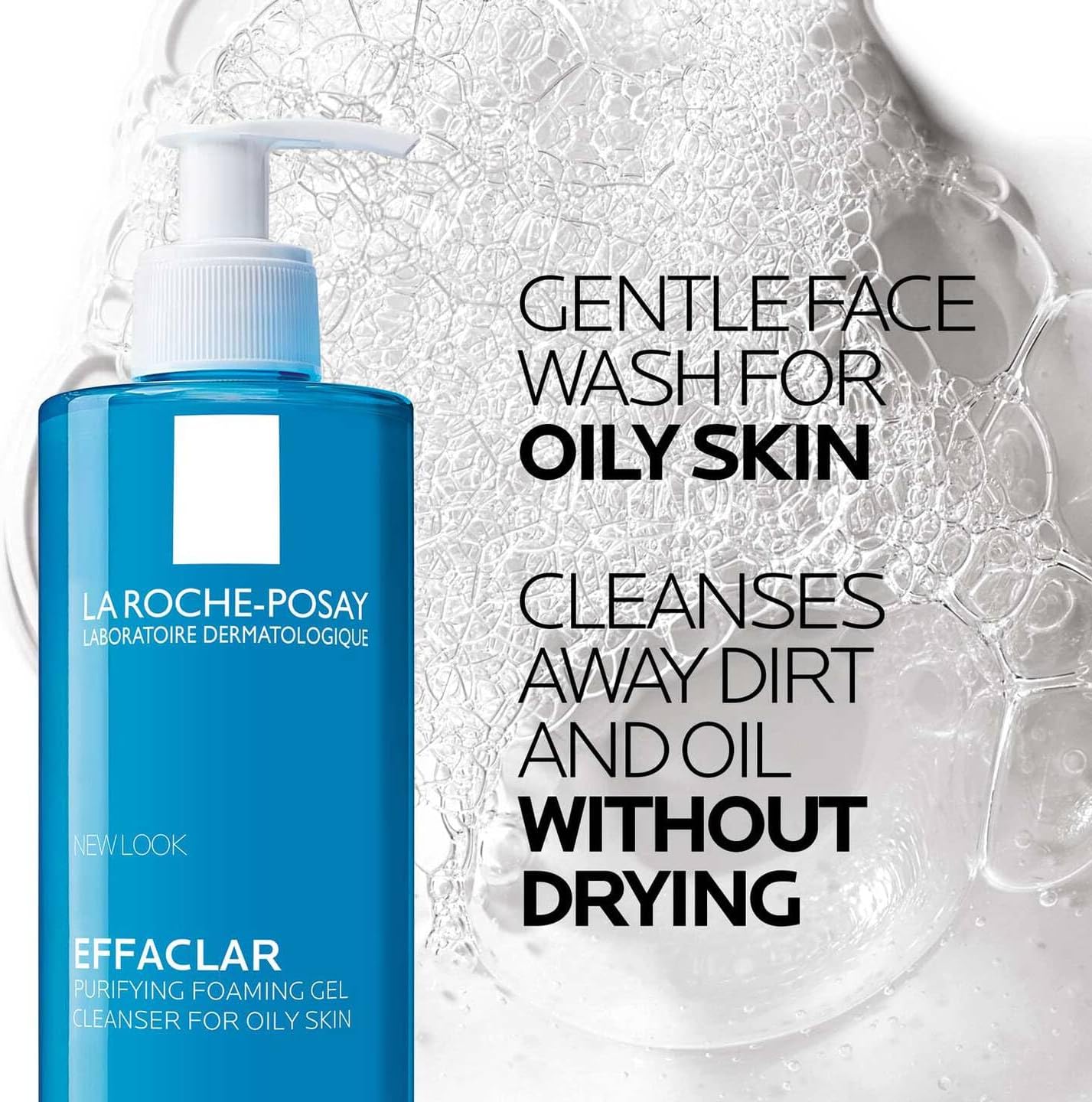 Detalle de La Roche-Posay Effaclar RP1991 zuiverende schuimende reinigingsgel met pomp, 400 ml
