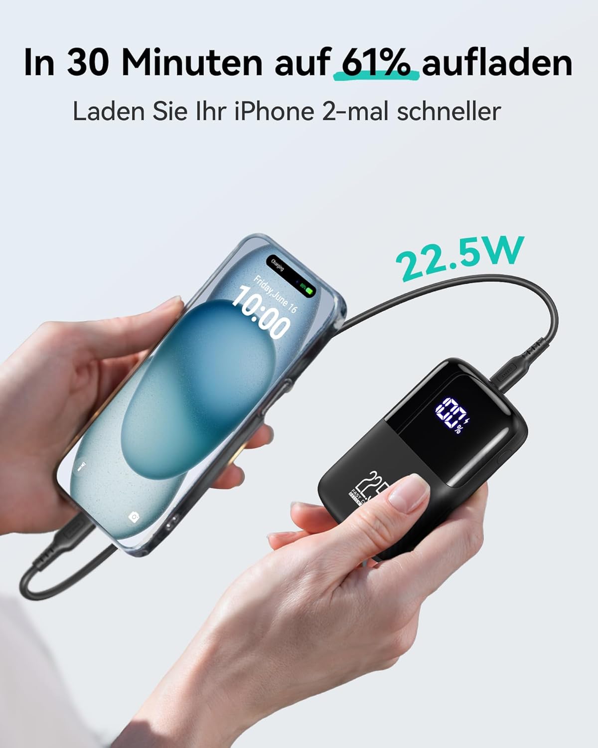 Detalle 2 de INIU Power Bank 10000 mAh Powerbank 22,5W