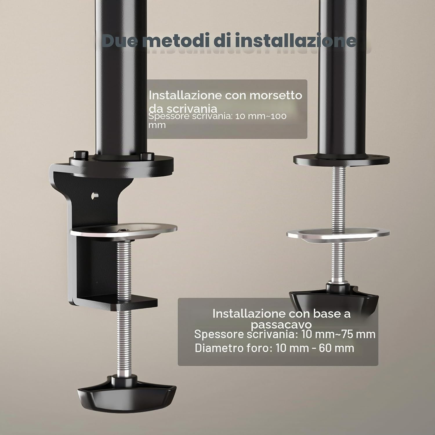 Thumbnail 6 de BONTEC Supporto Doppio Monitor 13–30