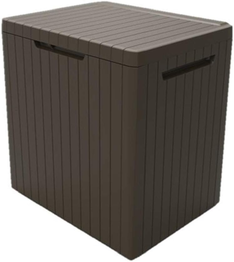 Thumbnail 5 de Keter City Box 113 L – Aufbewahrungsbox in dunkelgrau mit Holzoptik