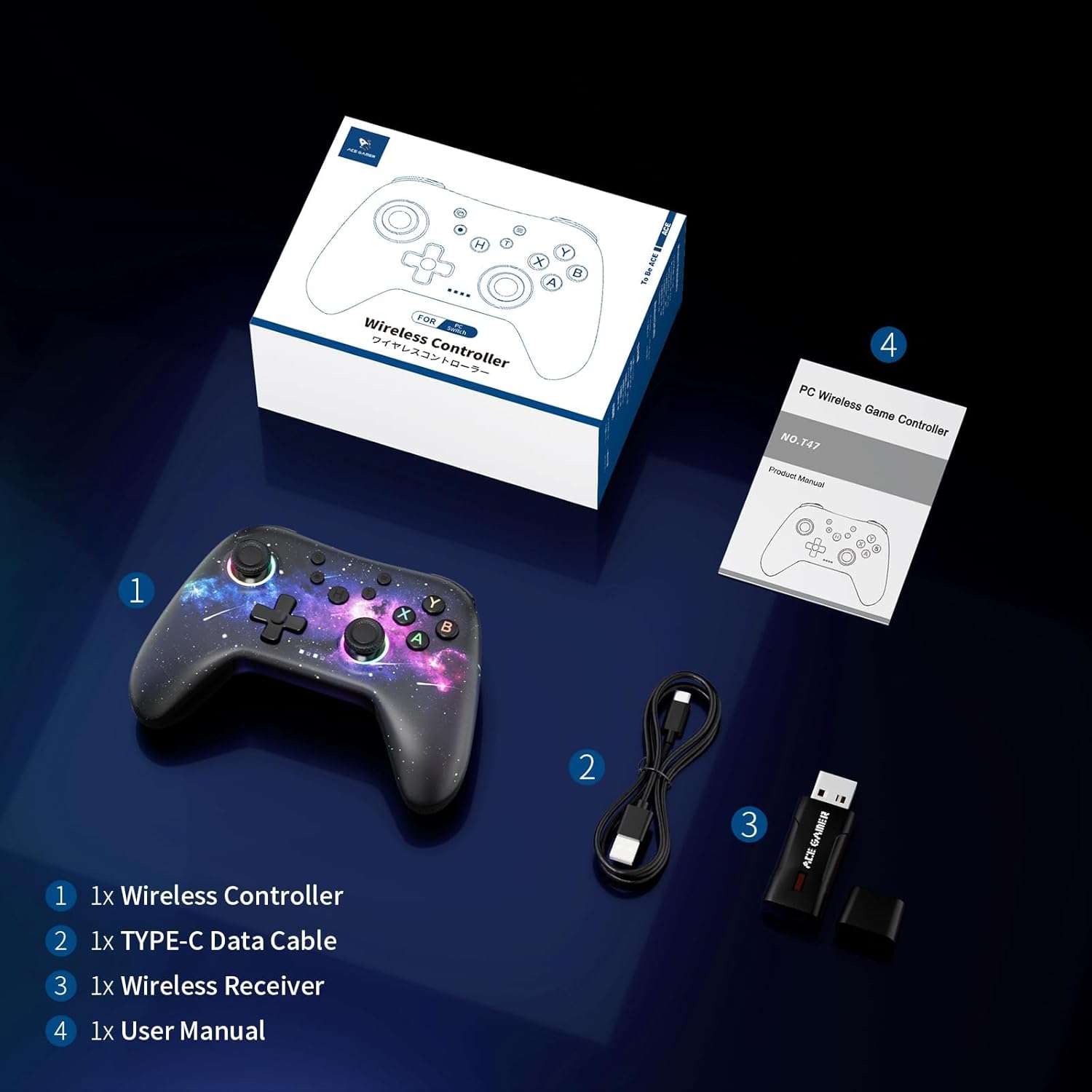 Thumbnail 6 de AceGamer Pluto Wireless Controller 1000Hz Polling