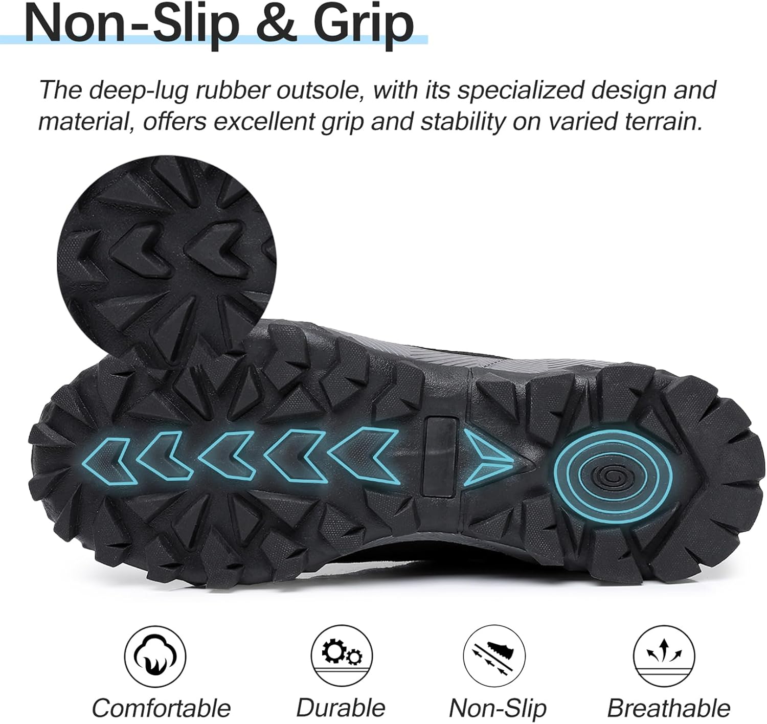 Thumbnail 4 de TRAILBLITZ Walking Shoes for Men: Lightweight, Non-Slip Hiking Boots