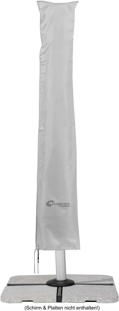 Detalle de Schneider Schutzhülle für Ampelschirme bis 400 cm Ø – 240 x 57 cm, silbergrau, 0,4 kg (813-40)