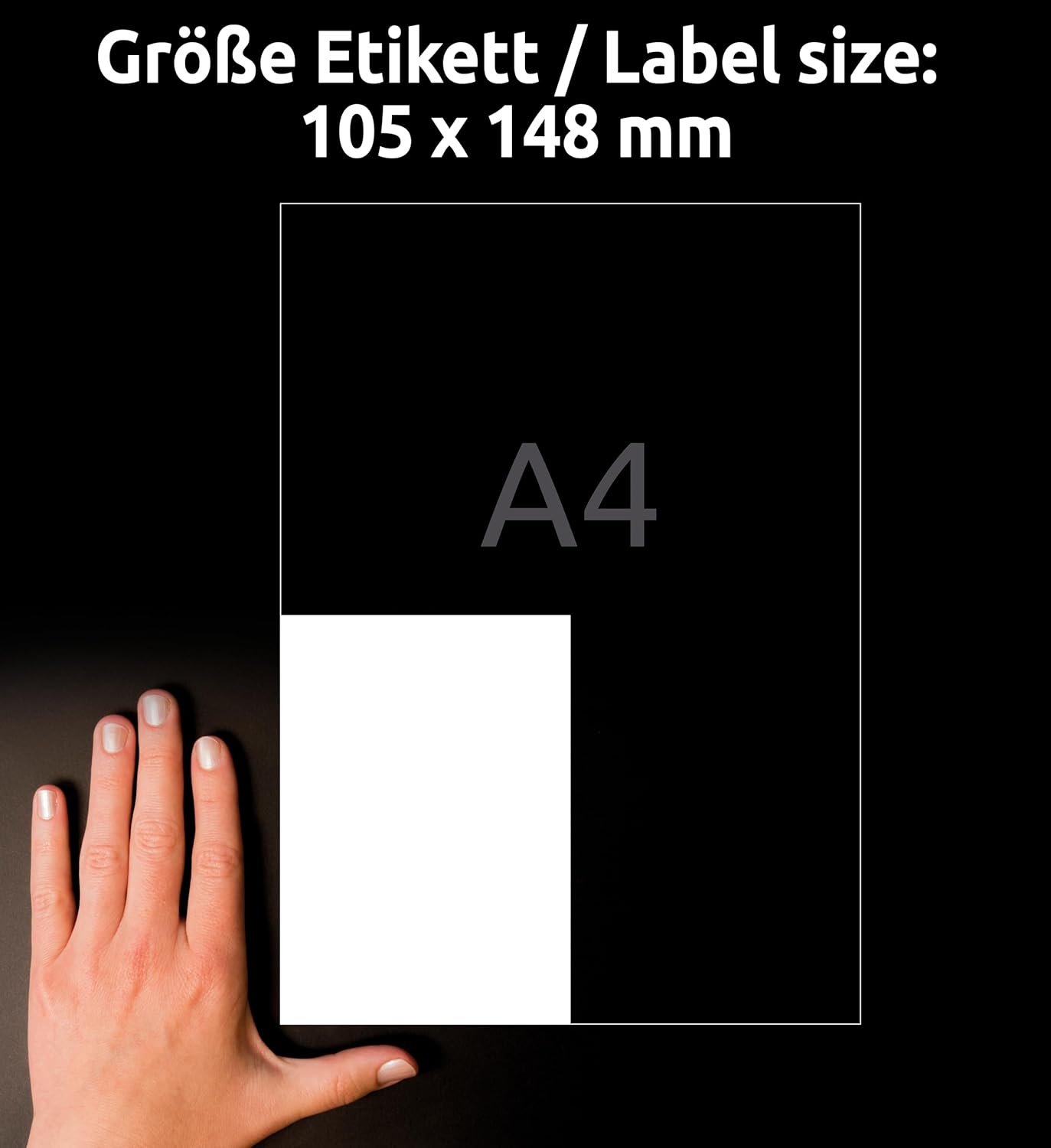 Thumbnail 3 de AVERY Zweckform 3483 Universal Etiketten – 400 weiße Etiketten 105x148 mm, FSC-Papier