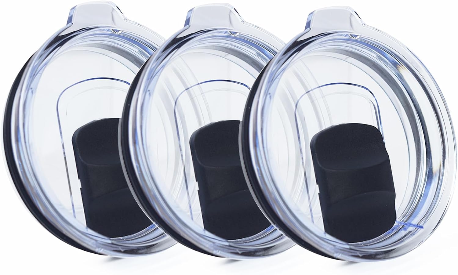 Detalle de Lubise lid27 Magnetic Slider Replacement Lids for 20 oz Tumblers, 3-Pack