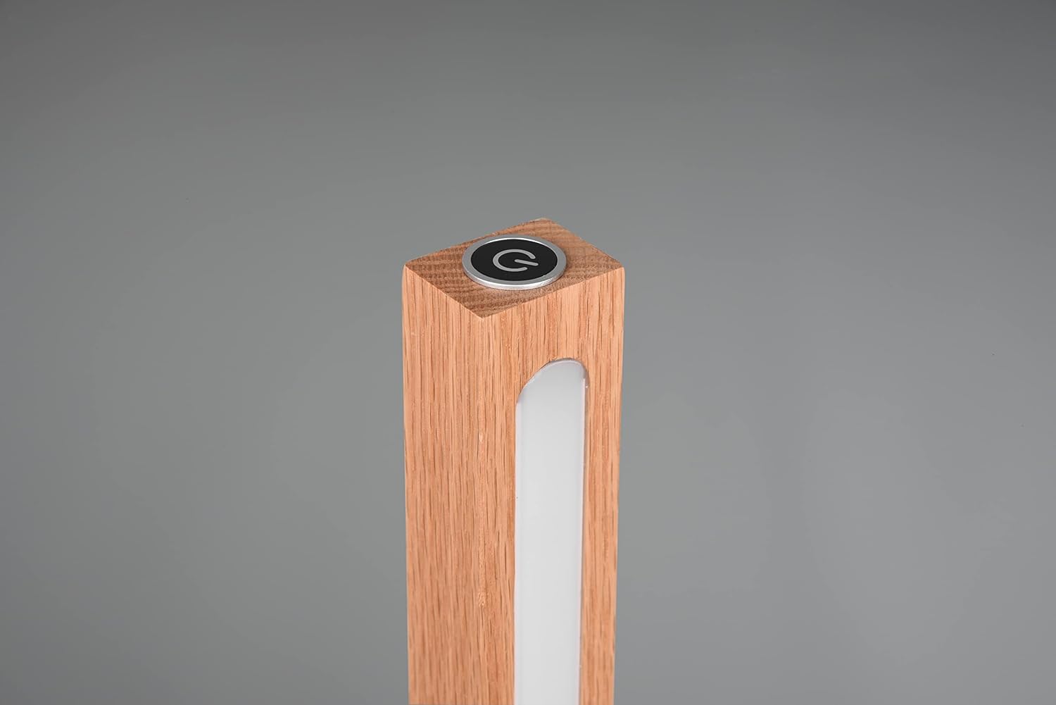 Thumbnail 2 de Trio, Lampadaire Bellari 1xLED — éclairage chic en bois de chêne et socle noir