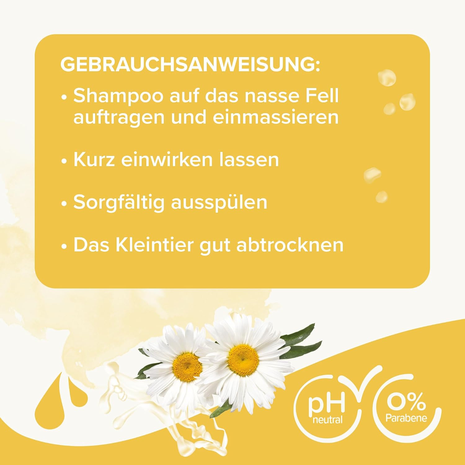 Detalle 2 de Beaphar Shampoo für Kleintiere – Hautfreundlich mit Aloe Vera und Kamille, pH-neutral, 250 ml
