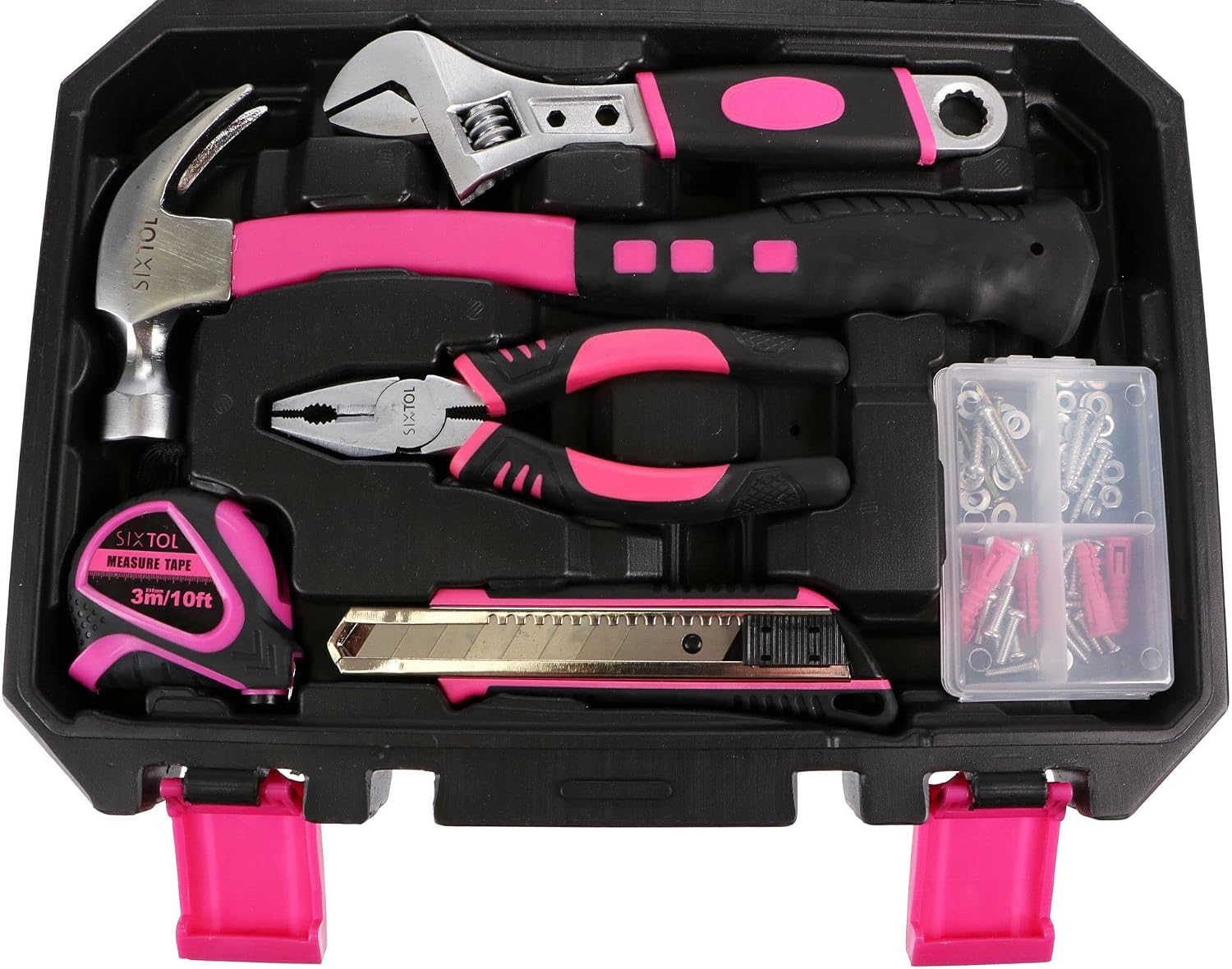 Thumbnail 2 de SIXTOL HOME PINK 88 – zestaw narzędzi domowych w walizce, 88 elementów