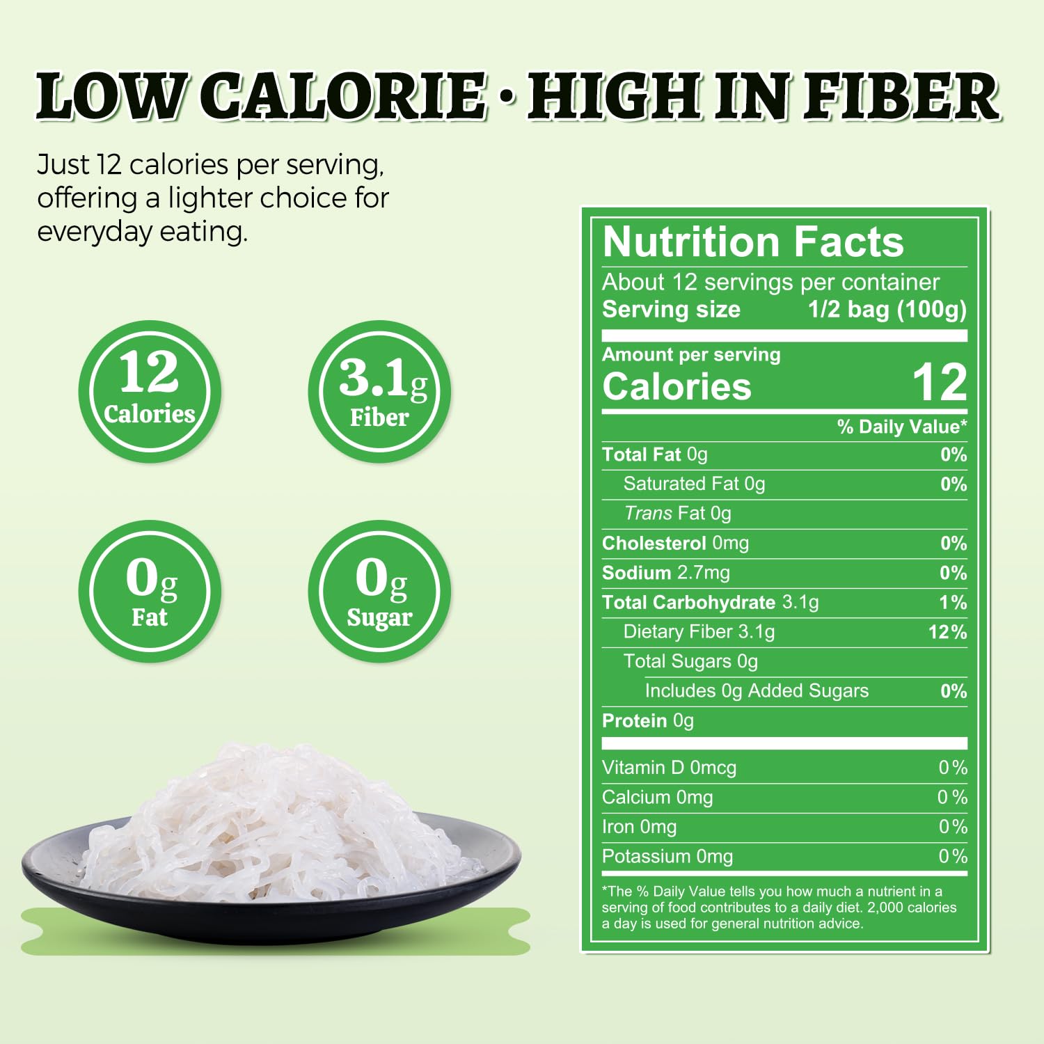Detalle 2 de 52USA SOE-KNA-006-668 USDA Organic Konjac Angel Hair Noodles, Ready-to-Eat