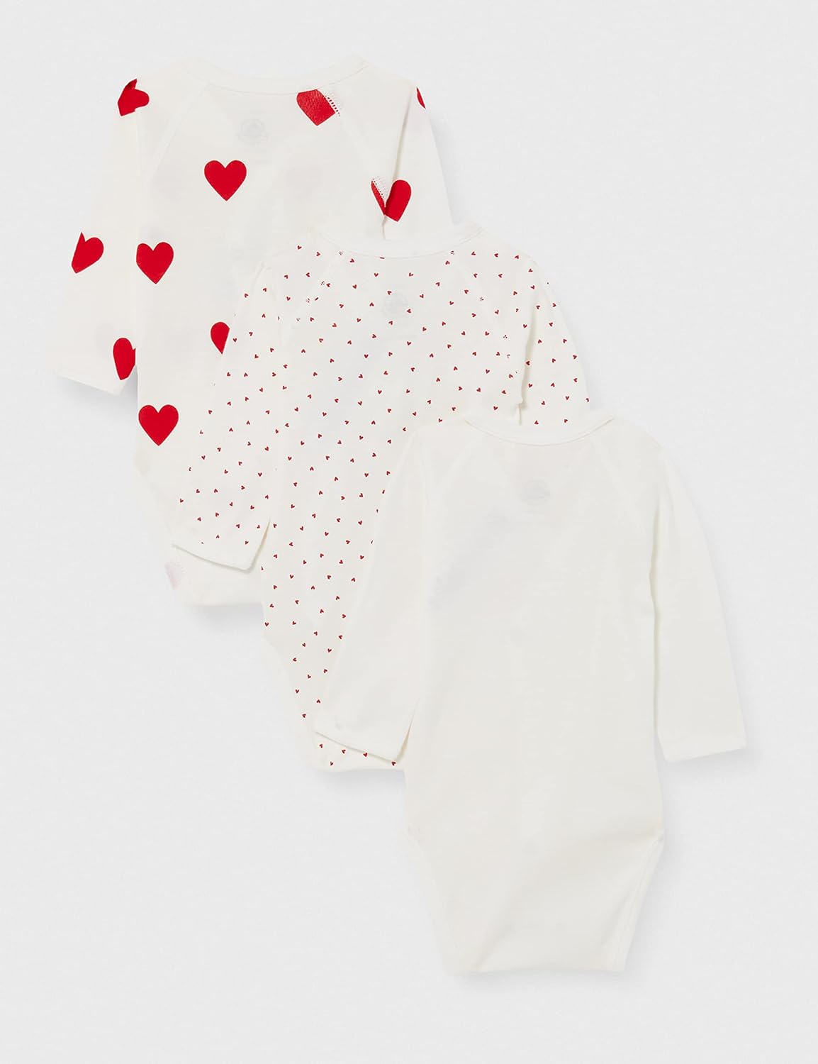 Thumbnail 2 de Petit Bateau A00az body neonato manica lunga con chiusura a incrocio (confezione da 3)