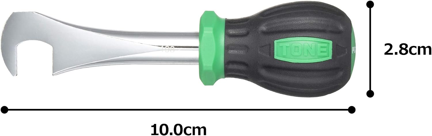 Detalle 2 de トネ(TONE) HPPGCMD-055 パワーグリップコインドライバー 先端幅18mm・樹脂グリップ・グリーン