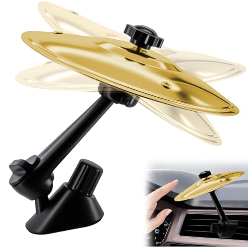 Detalle de Yeria Platillos de Batería para Coche – Crash Cymbal Decoración de Ventilación (dorado)
