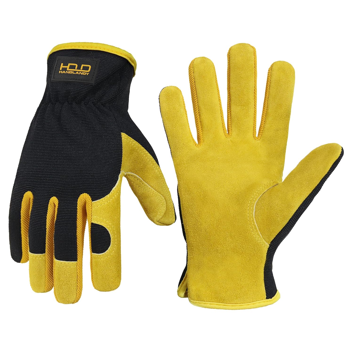 Detalle de HANDLANDY Men Leather Gardening Gloves Large