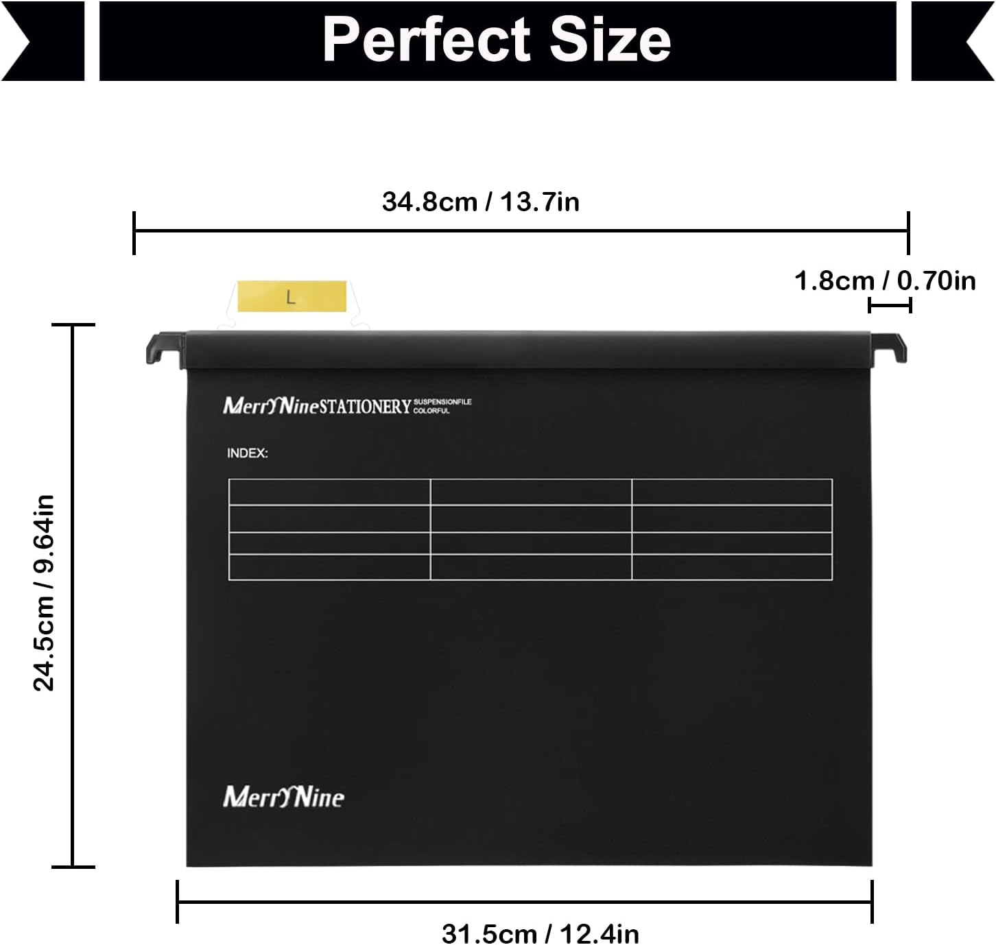 Detalle de MerryNine A4 suspension files, 15 pack