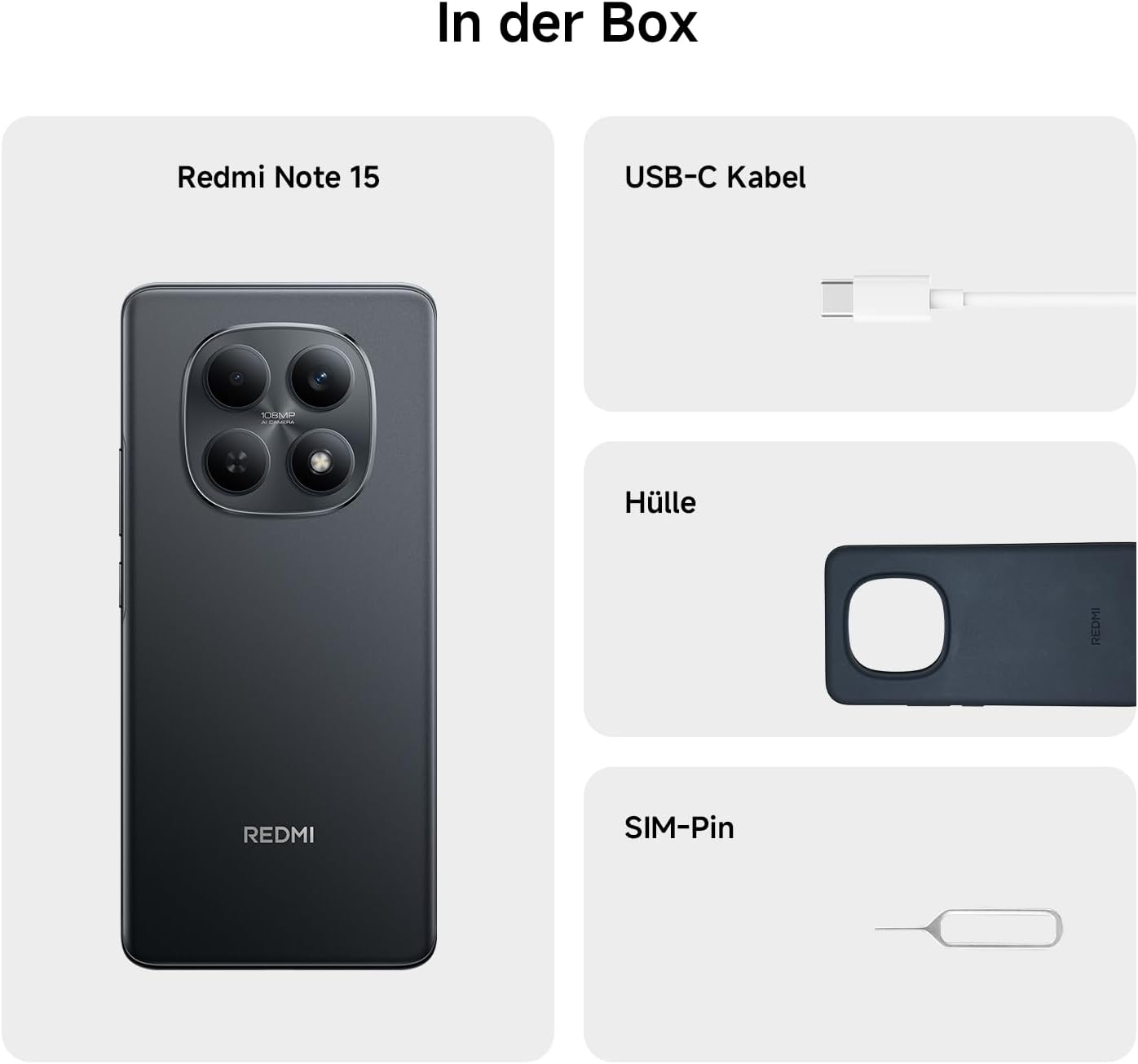 Detalle 1 de XIAOMI Redmi Note 15 8+128 GB mit 6000-mAh Akku