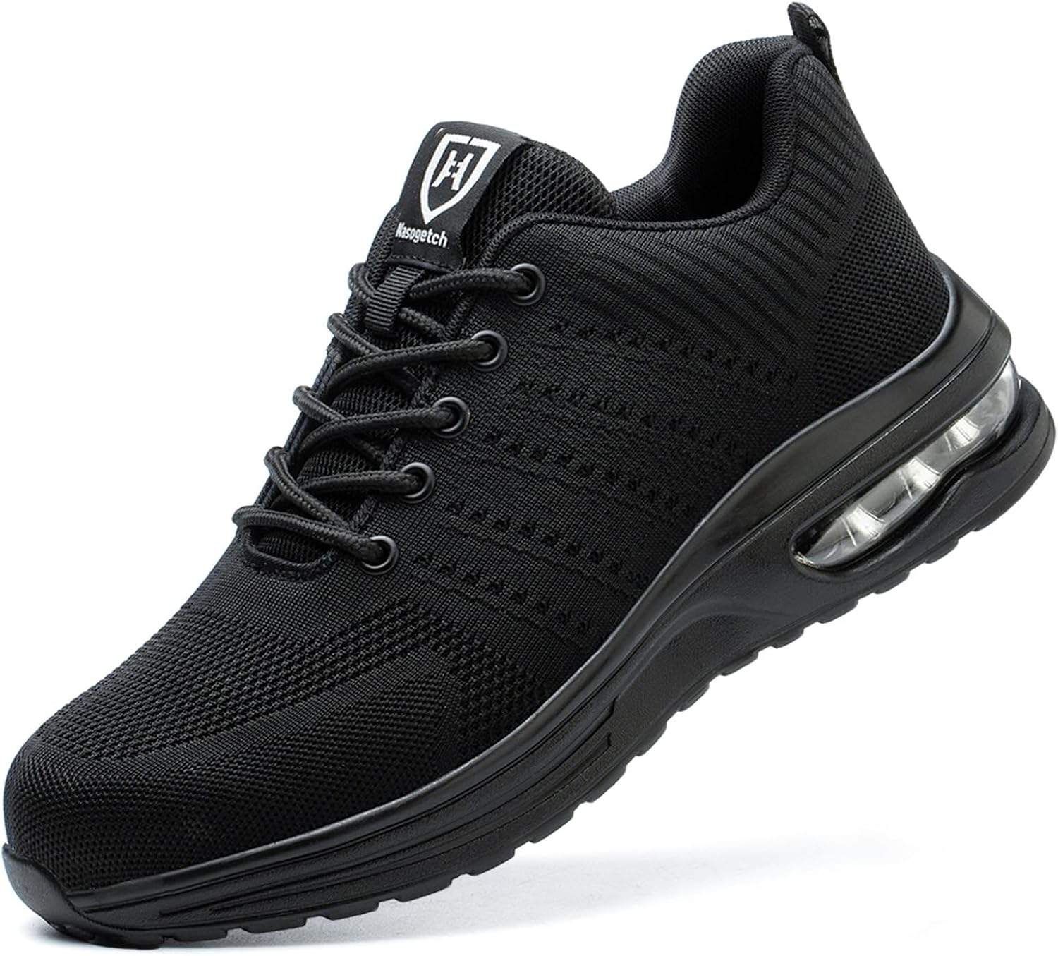 Detalle de Nasogetch Chaussures de Sécurité - Embout acier, confort respirant, noir EU 42